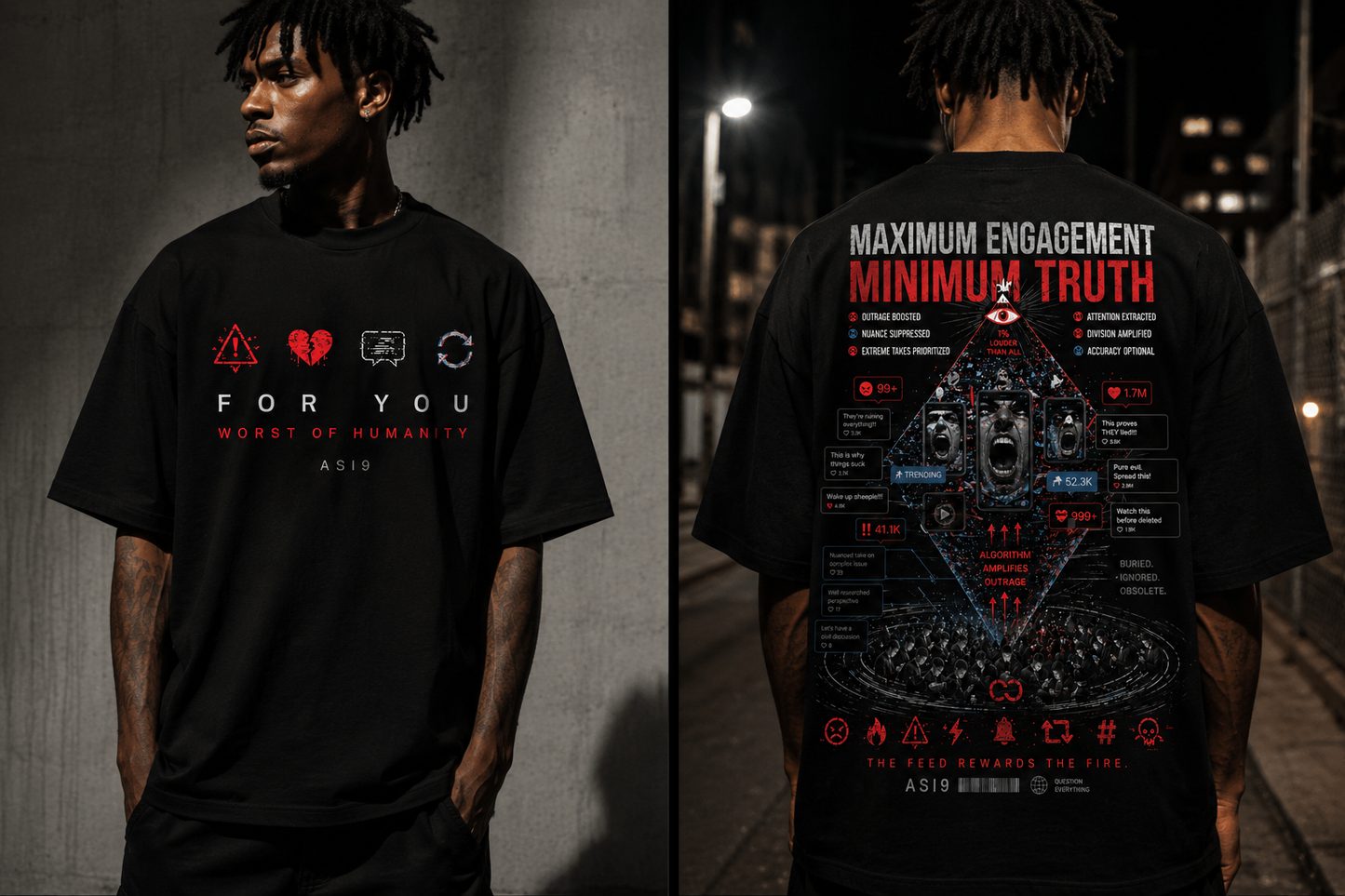 Algorithmic Rage Bait: Trending Outrage T-Shirt