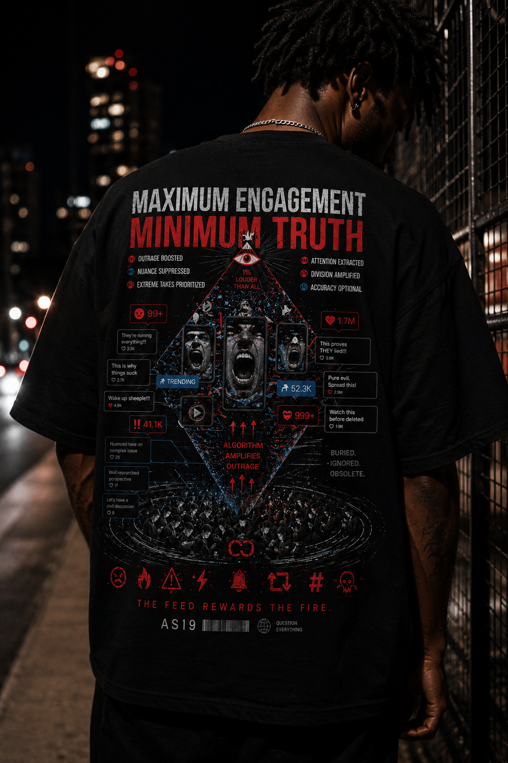 Algorithmic Rage Bait: Trending Outrage T-Shirt